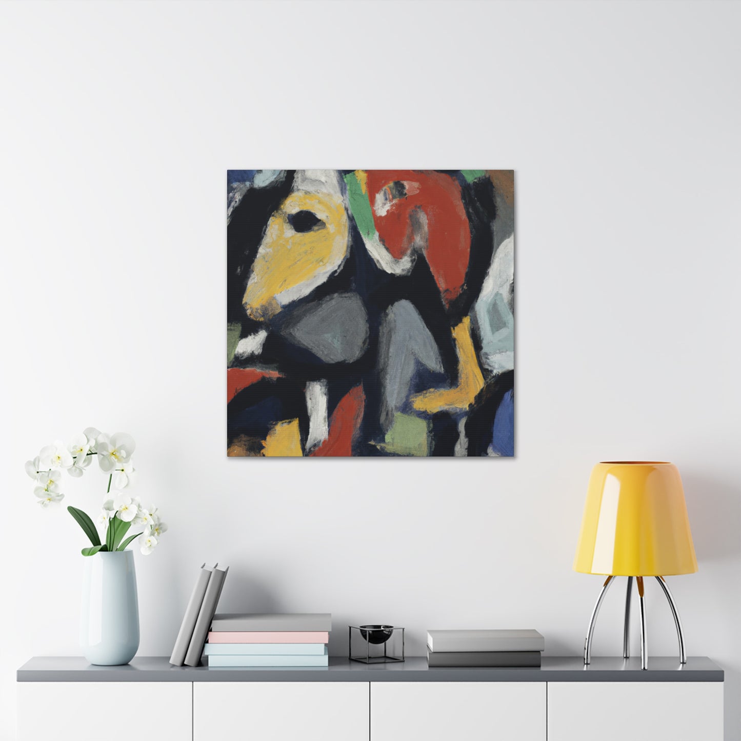 Hyena's Wild Embrace - Canvas