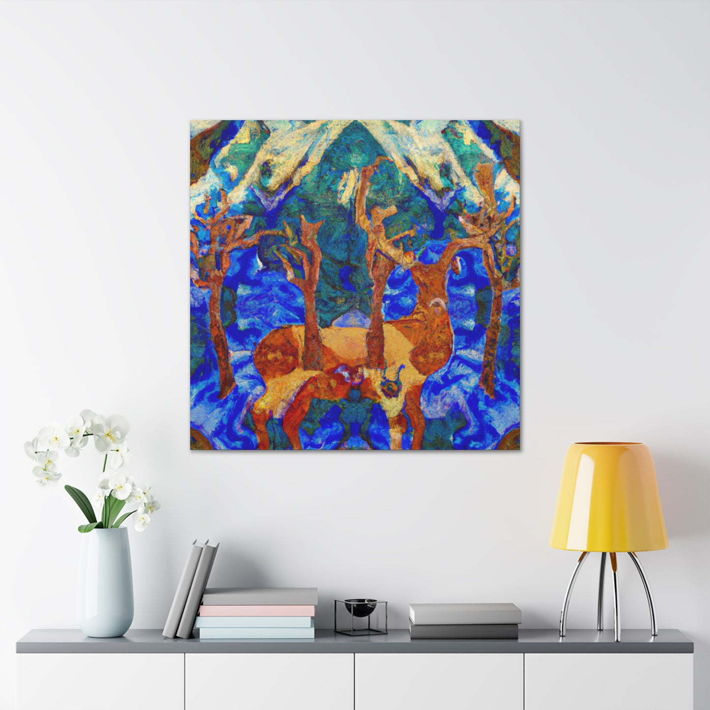 Deer amid Impressionism - Canvas