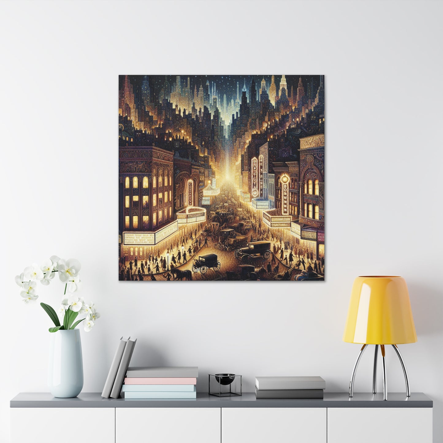 "Vibrant Broadway Extravaganza" - Canvas