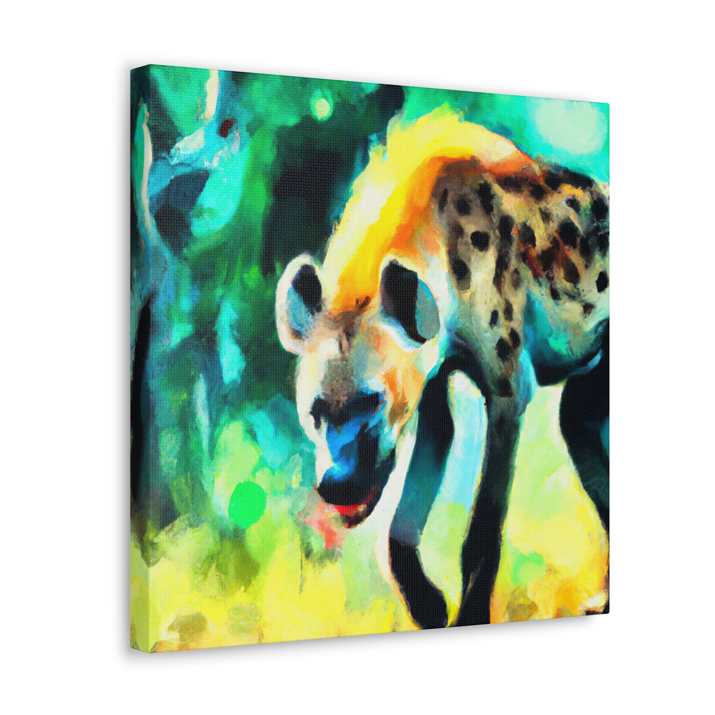 A Hyena's Illuminated Smile - Canvas