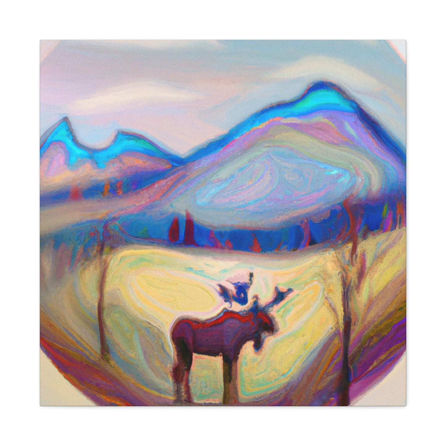 "Elk in Awe Dreaming" - Canvas