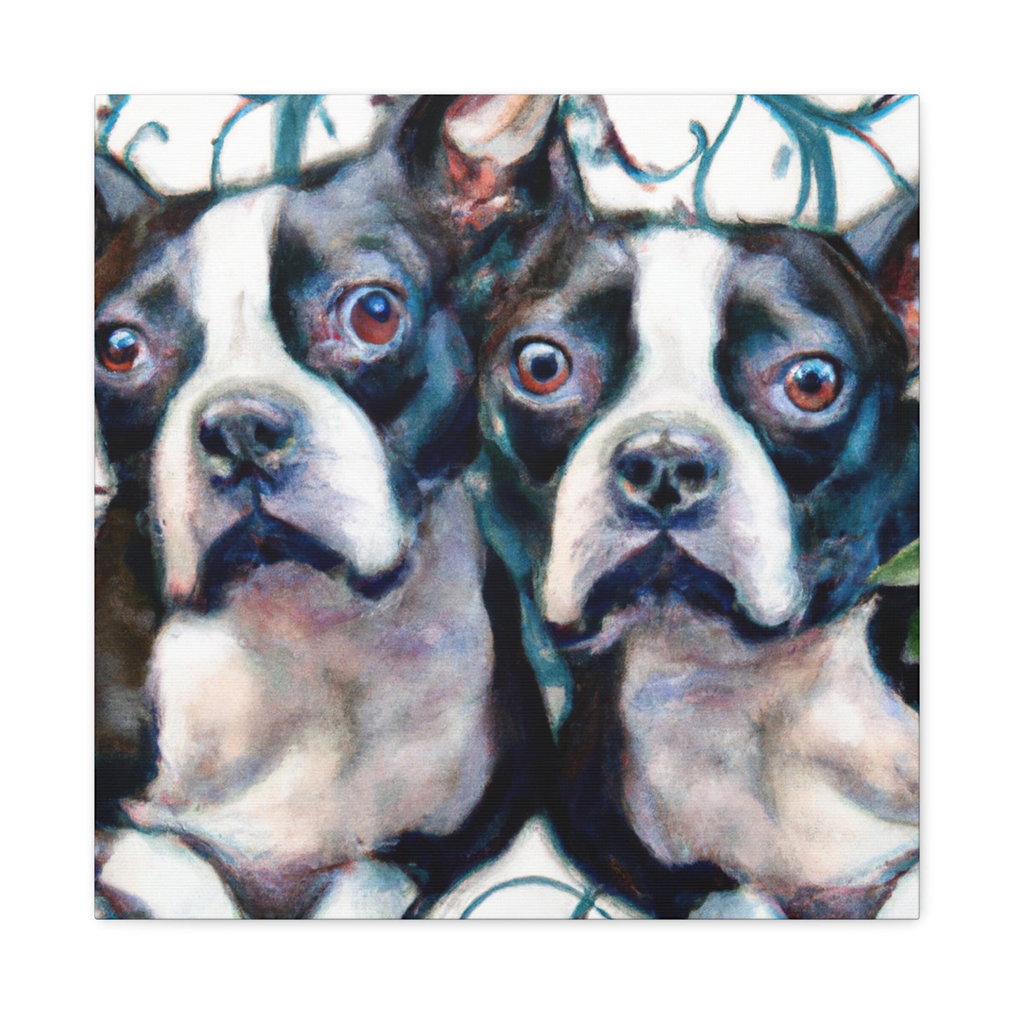 Boston Terrier Elegance - Canvas