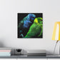 Lovebirds in Flight - Canvas