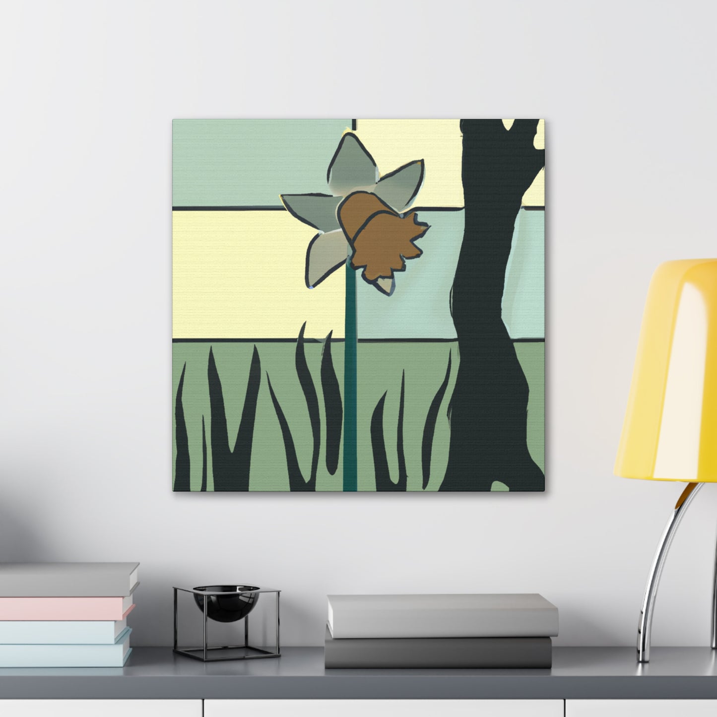 "Daffodils in Deco" - Canvas