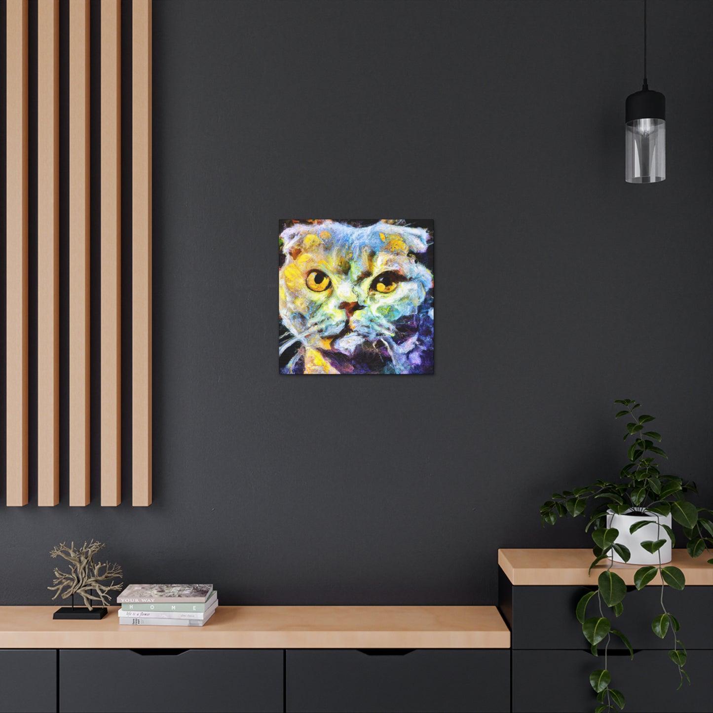 Scottish Fold Impasto - Canvas