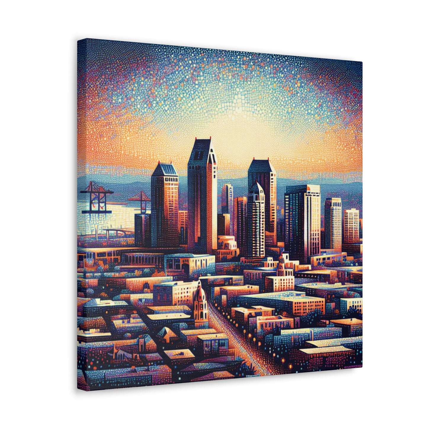 "Splendid Coastal Pointillism" - Canvas