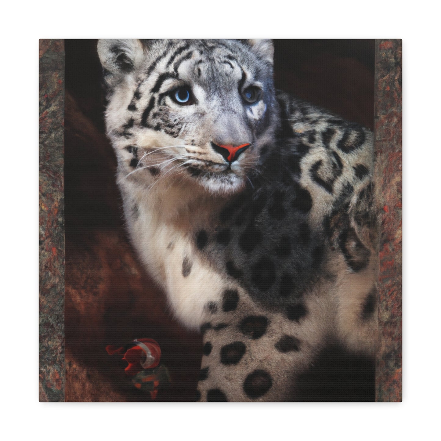 "Snow Leopard Reverie" - Canvas