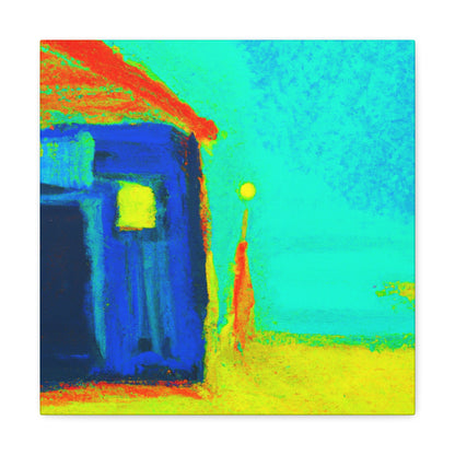 "Beach Hut Reflection" - Canvas