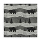 "Black Bear in Deco" - Canvas