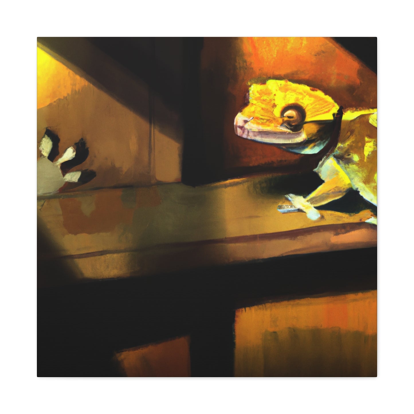 "Crested Gecko Fantasy Art" - Canvas