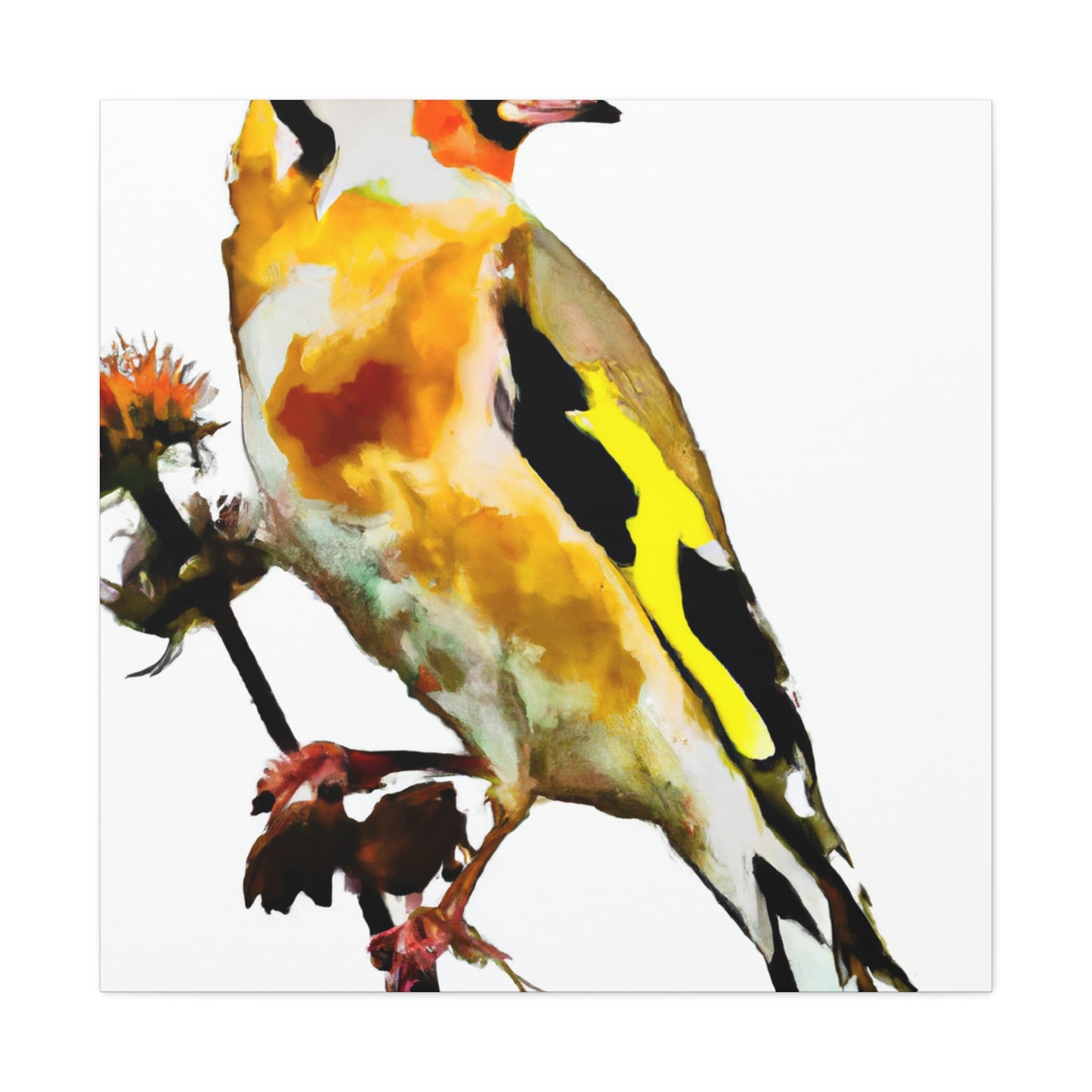 "Flock of Goldfinches" - Canvas