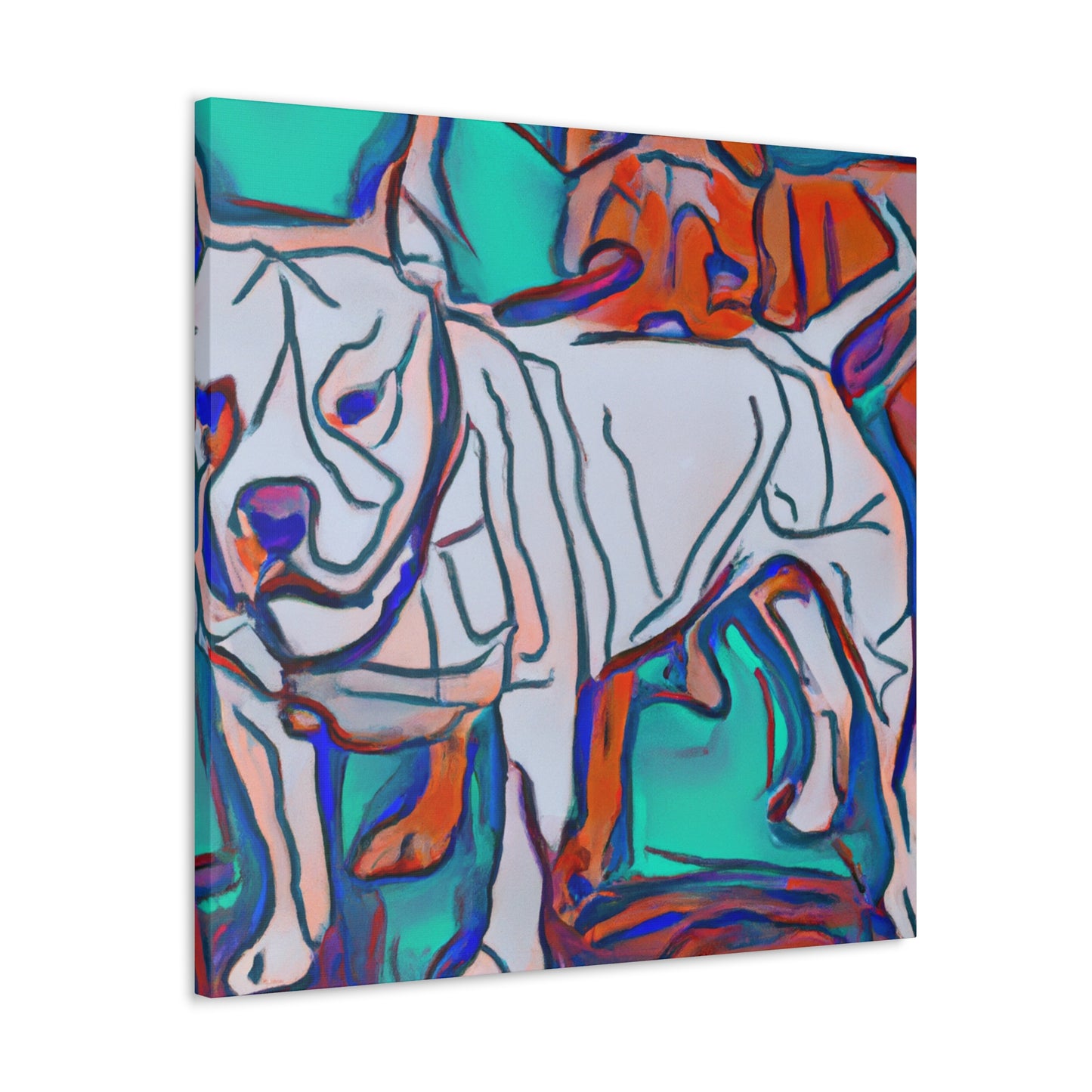 Pitbull Abstract Expressionism - Canvas