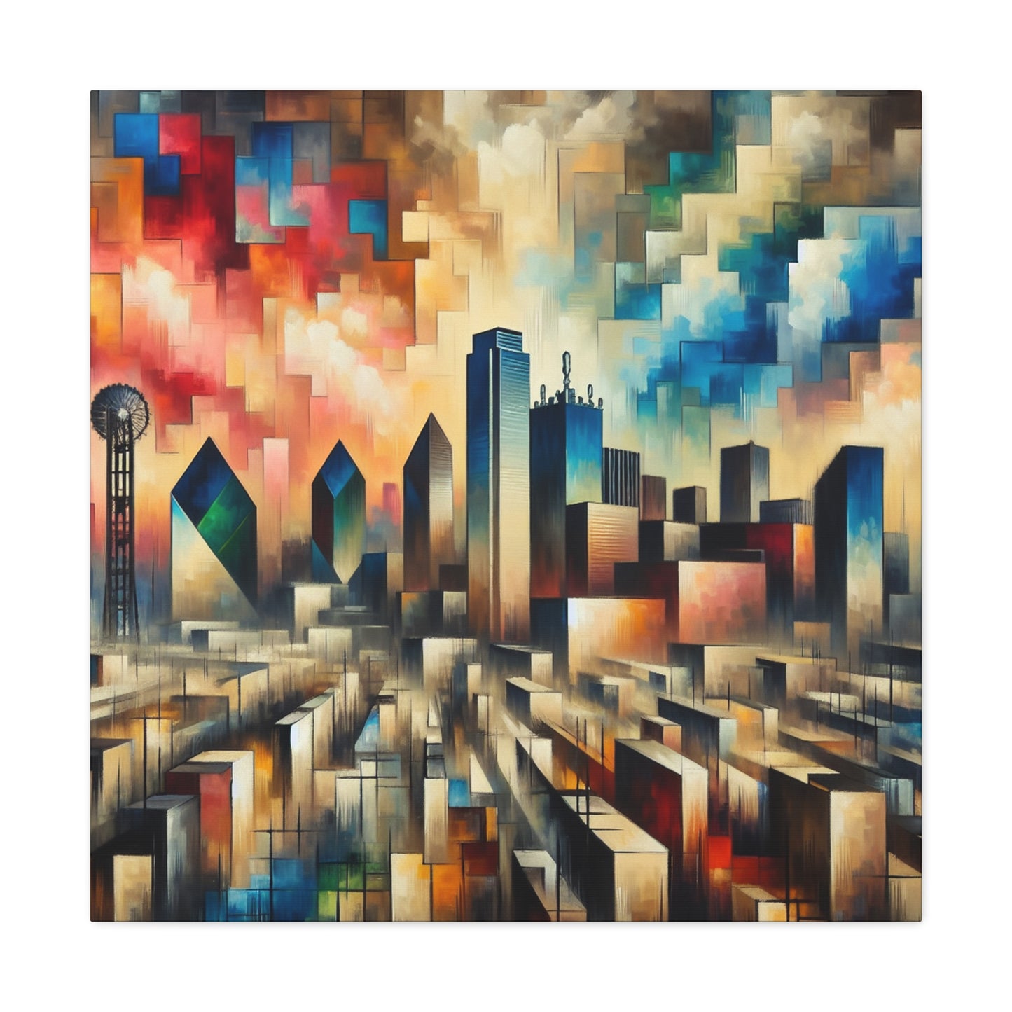 "Whirling Metropolis Vibrations" - Canvas