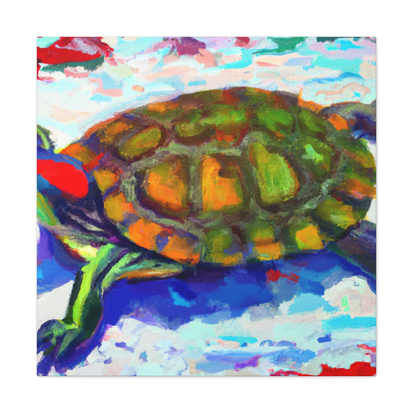 "Turtle's Coppery Shell" - Canvas