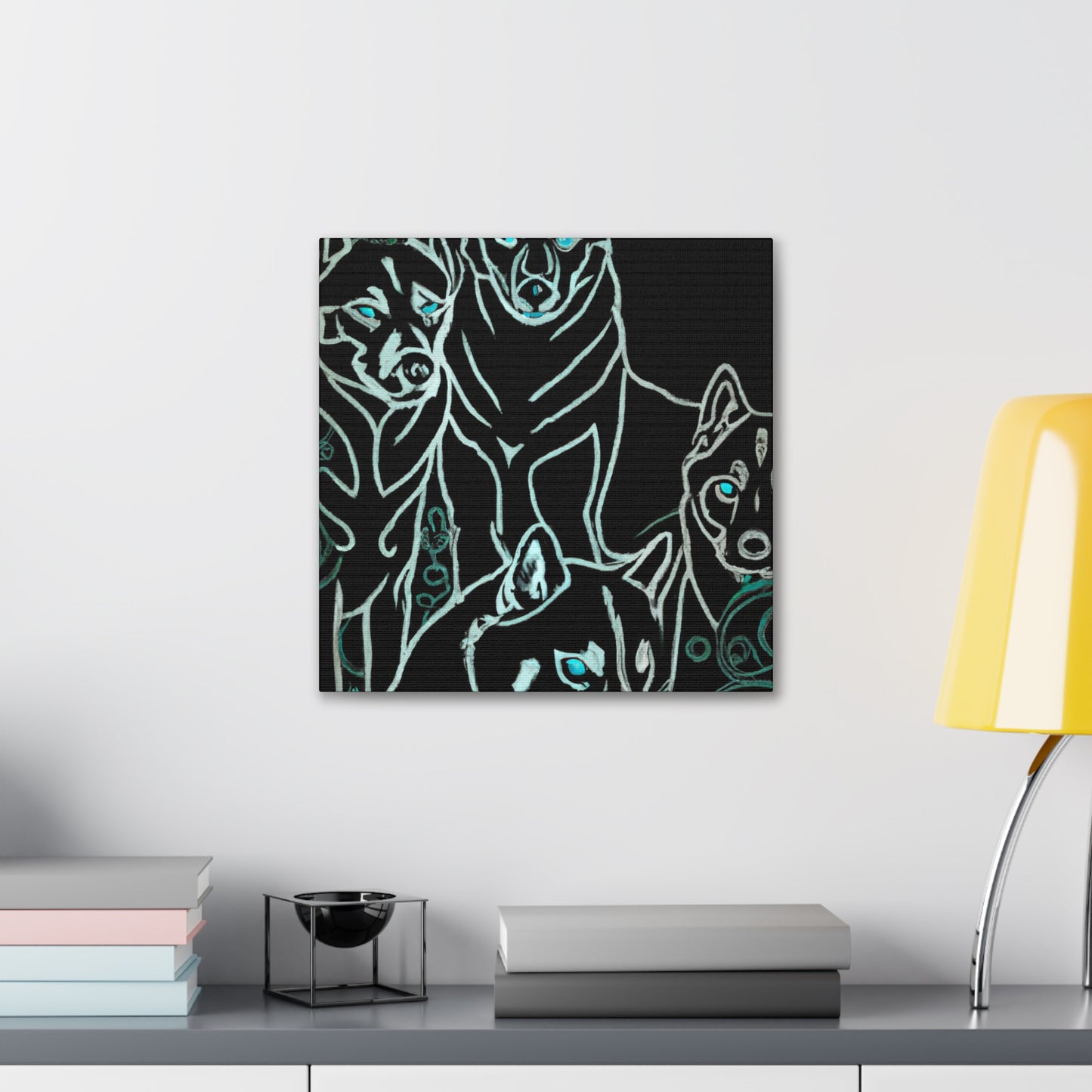 "Winter Husky Wonderland" - Canvas