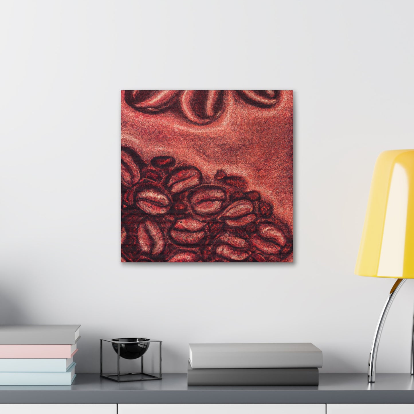 The 1920s was a time of Art Deco design, which was often characterized by geometric patterns, bright colors, clean lines, and modern shapes. To go with this aesthetic, a coffee art piece made with shades of brown and gold to - Canvas