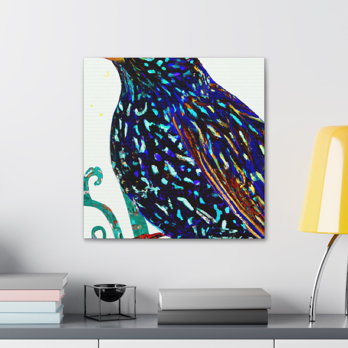 European Starling Reflection - Canvas