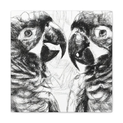 Amazon Paradise Parrots - Canvas