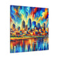 "Cityscape Symphony: Kansas" - Canvas