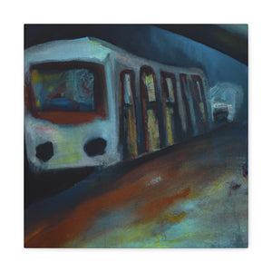 "Riding the Subway Train" - Canvas