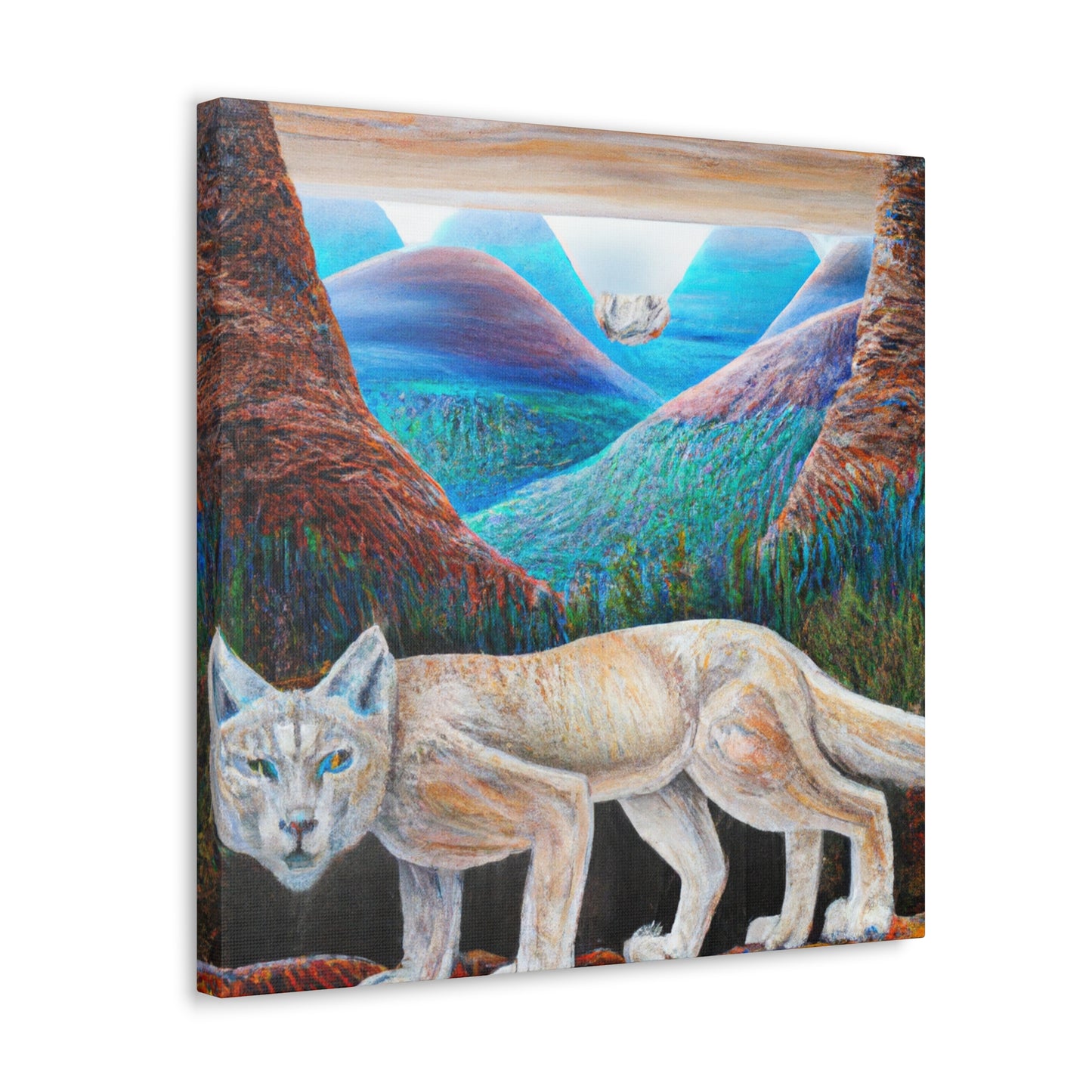 "Fantastical Lynx Dreamscape" - Canvas