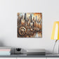 "Industrial Dreams Unveiled" - Canvas