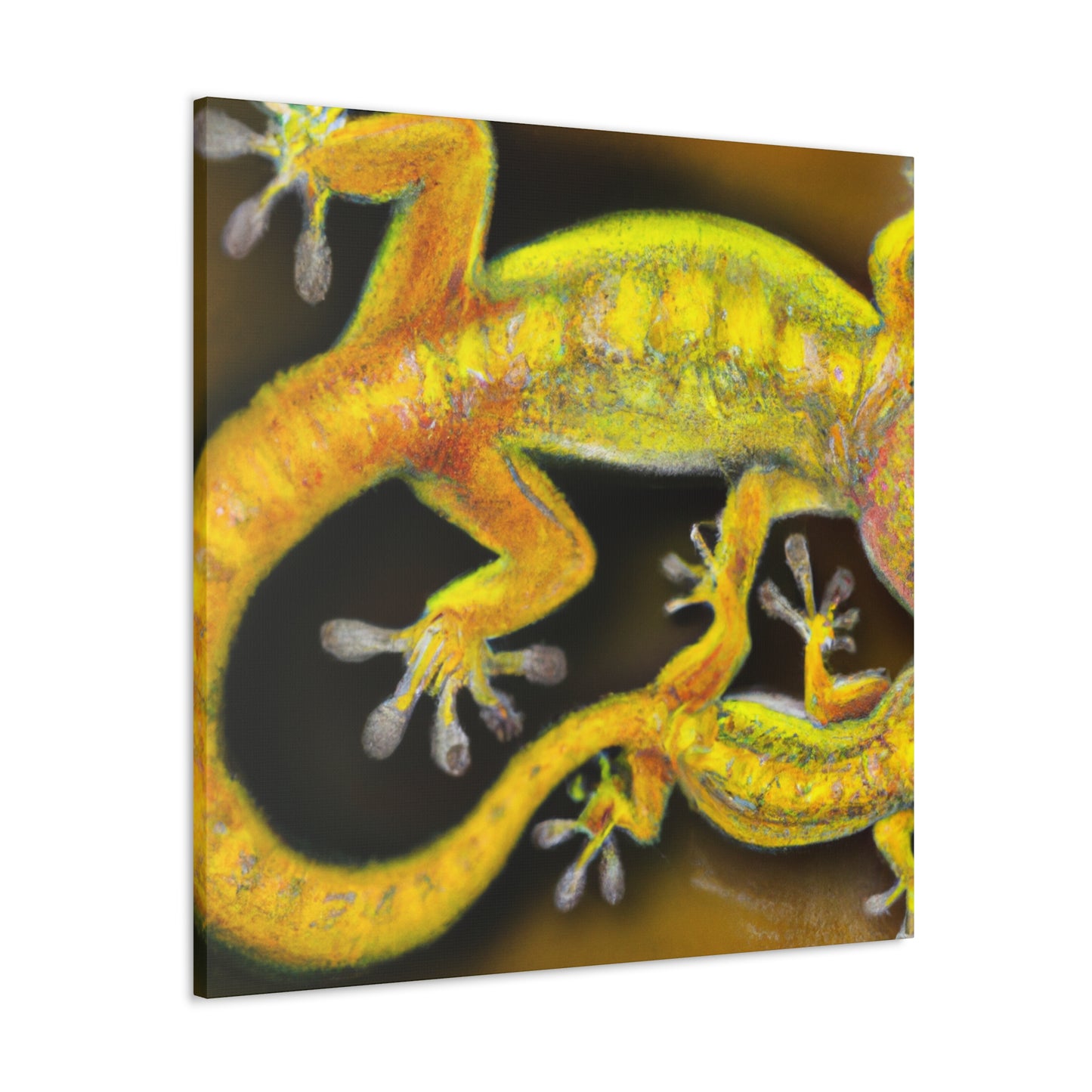 Gecko in Hyperrealism - Canvas