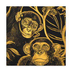 Chimpanzee in Rococo - Canvas