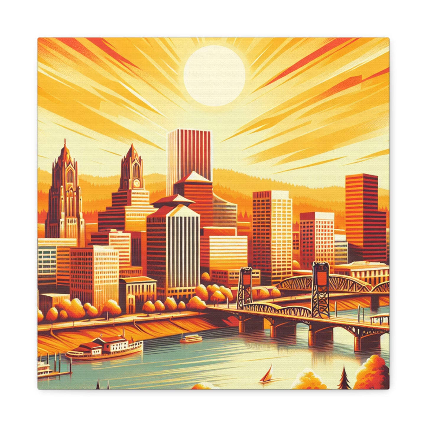 "Enchanting Vistas of Portland" - Canvas