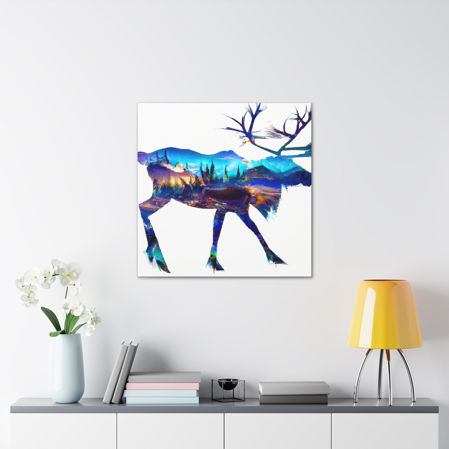 Elk in Art Deco - Canvas