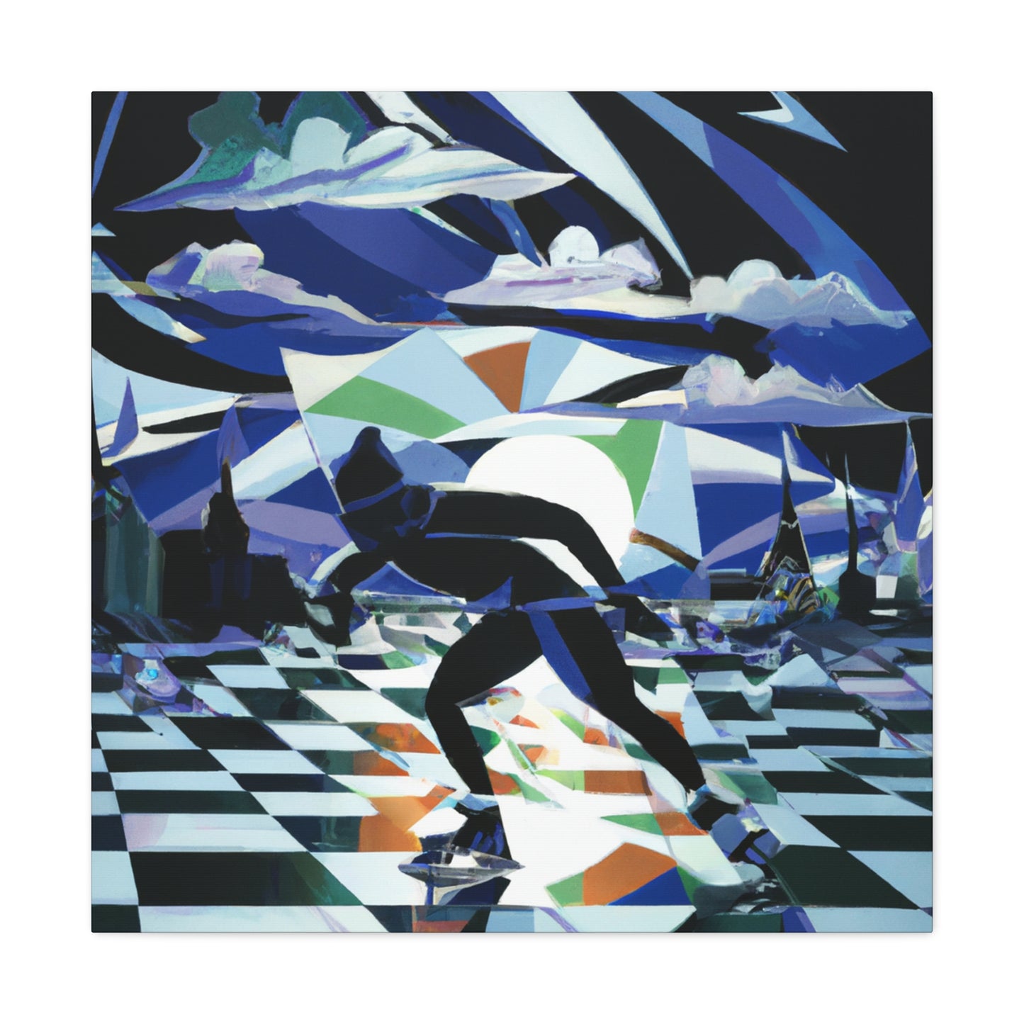 "Skating in the Jazz Age" - Canvas