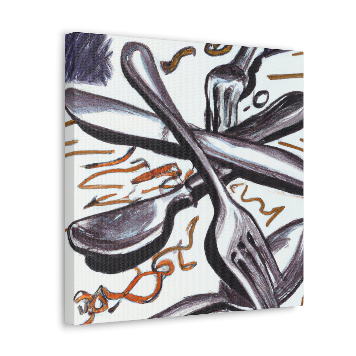 Silvered Utensils Art - Canvas