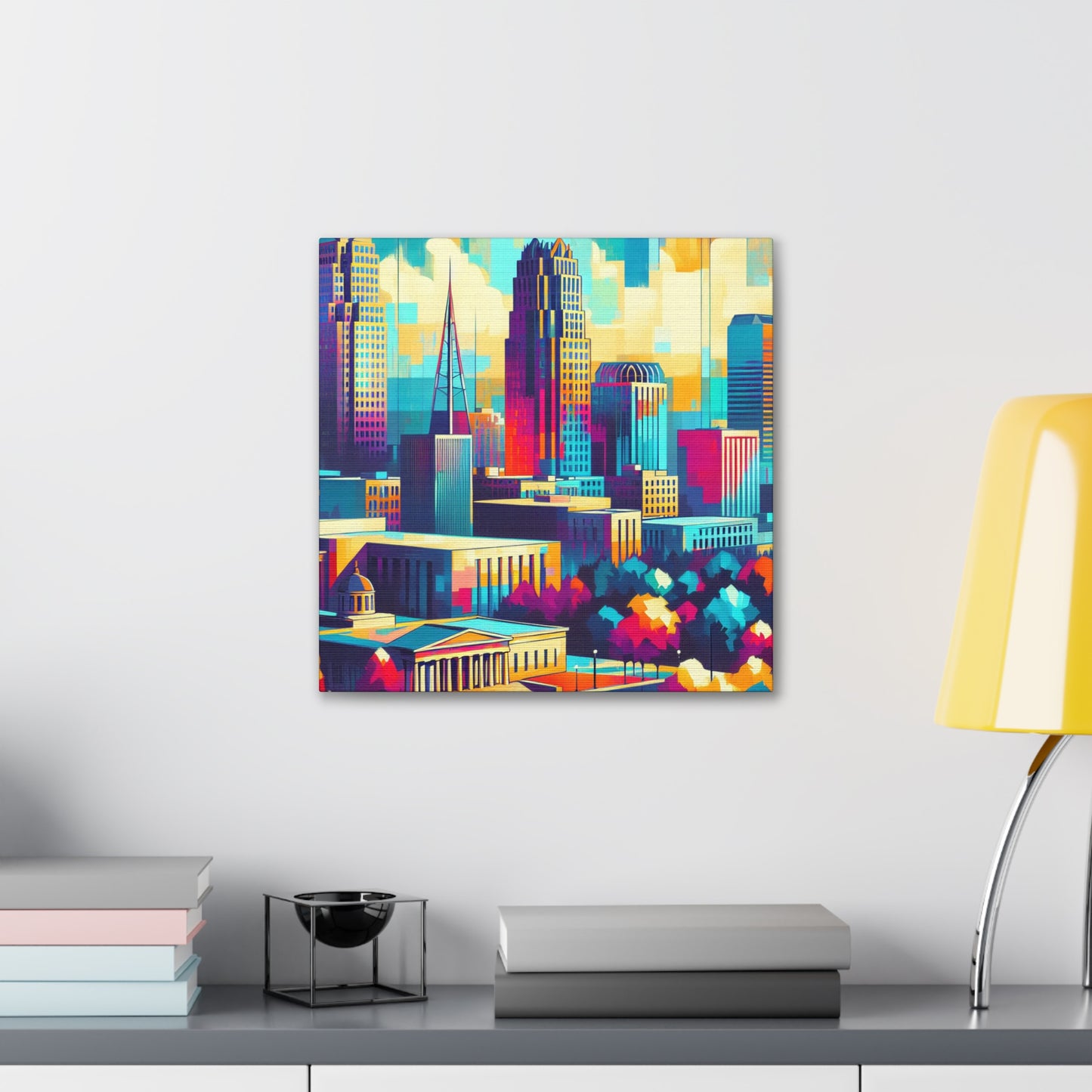 "Urban Symphony: Raleigh Rhapsody" - Canvas