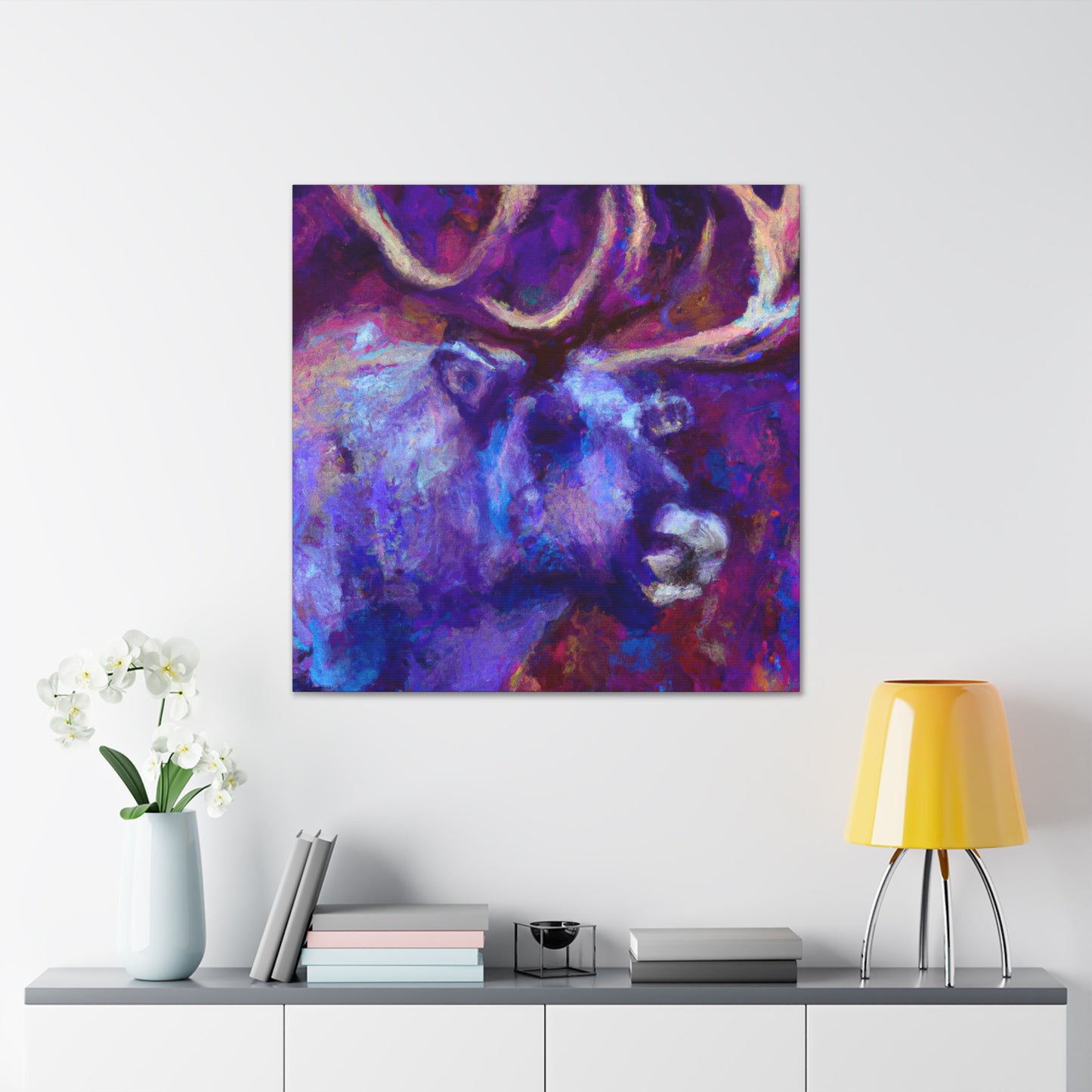 Reindeer Impressionism Scene - Canvas