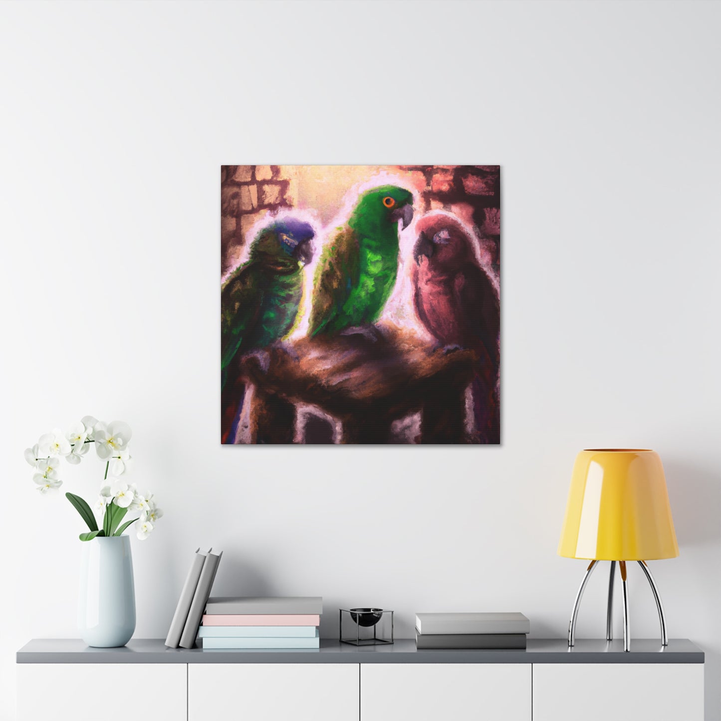 Parrots in Nebulae - Canvas