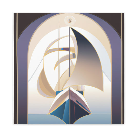 "Sailing in Moonlight Yacht" - Canvas