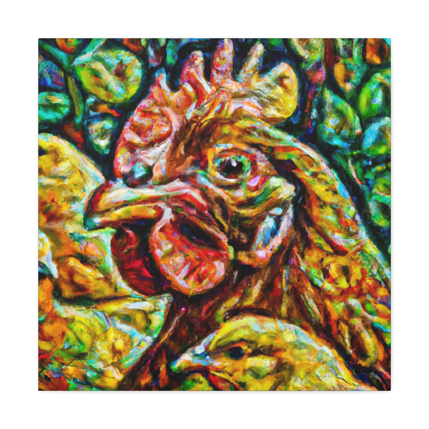 "Chickens in Impressionism" - Canvas