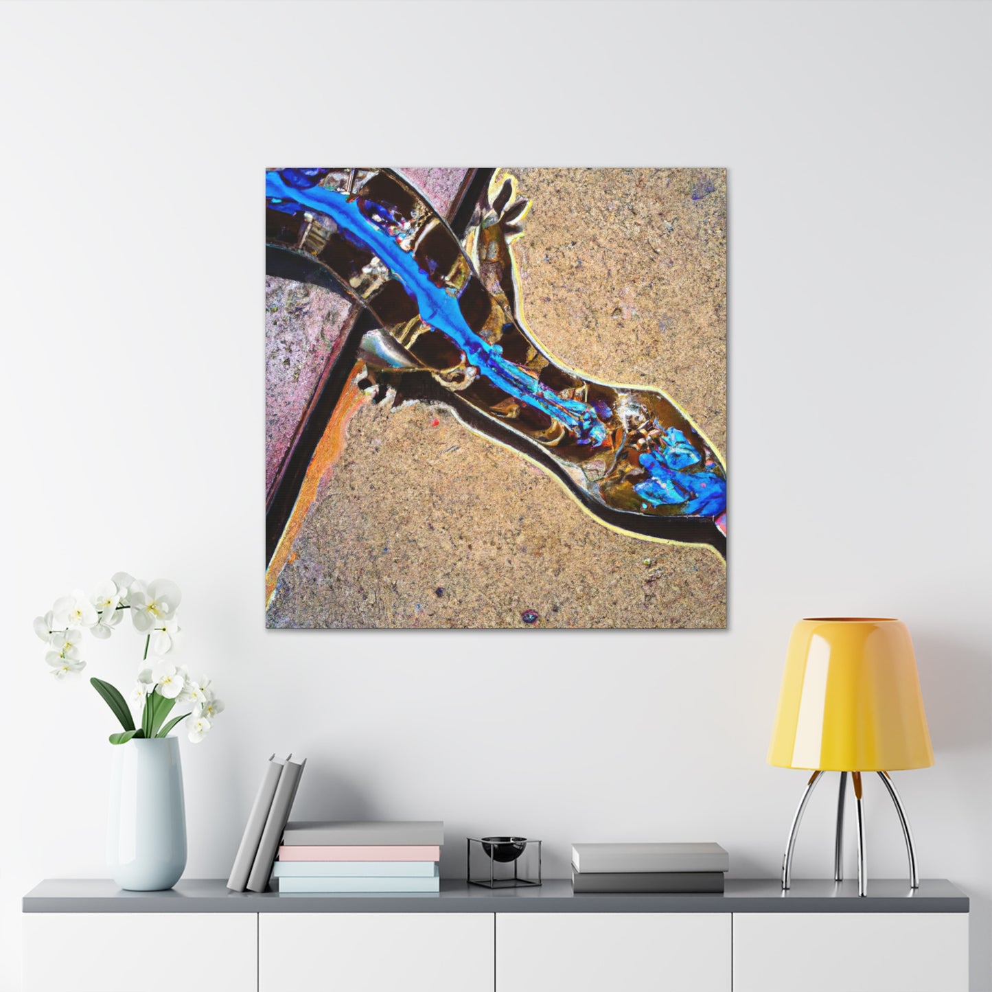 Blue-Tongue Skink Mosaic - Canvas