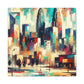 "Cityscape Symphony: Charlotte Rhapsody" - Canvas