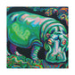 Hippopotamus in Rococo - Canvas