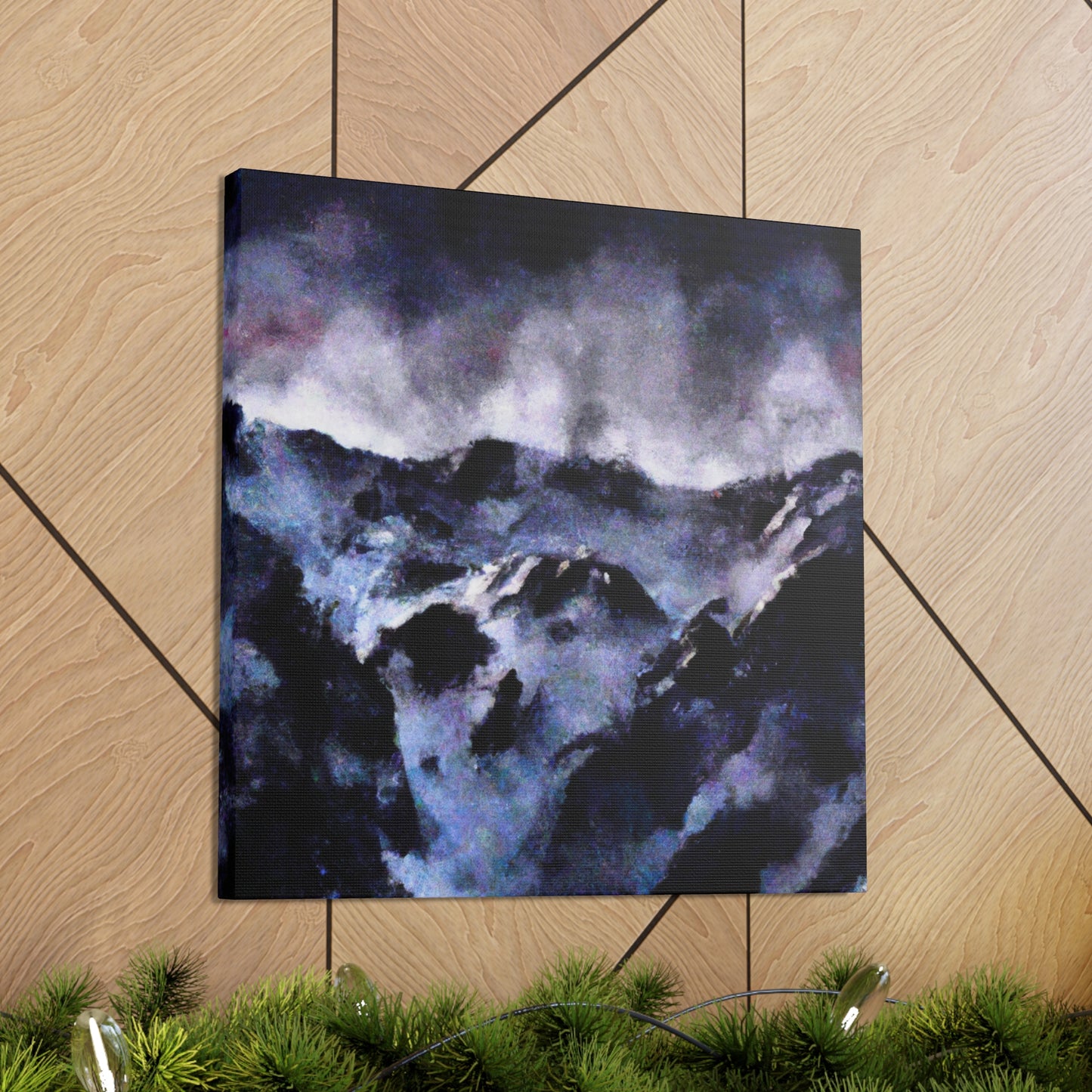 Snowy Mountain Vista - Canvas