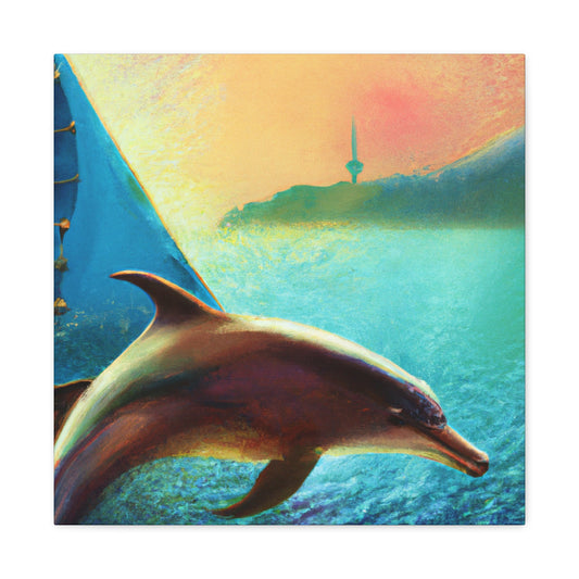 "Dolphin's Surreal Dream" - Canvas