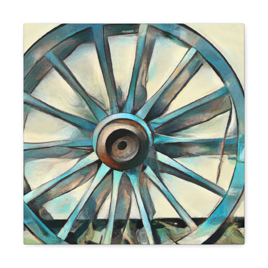 "Western Wagon Wheel Land" - Canvas