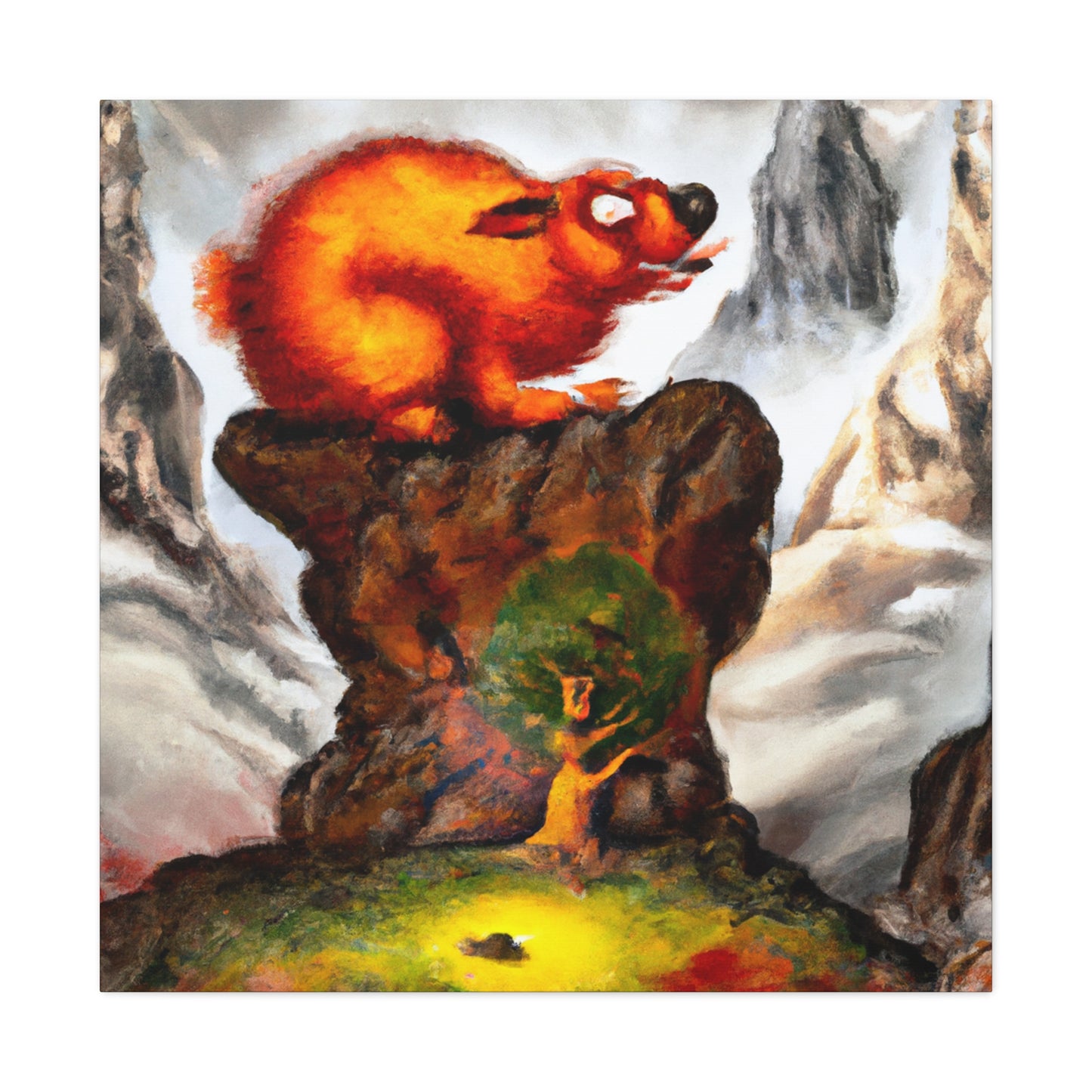 Marmot in Surrealism - Canvas