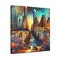 "Vibrant Vintage Austin Vibe" - Canvas