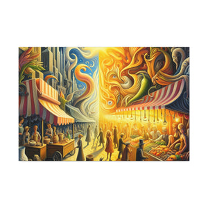 Moonlit Bazaar Dreams - Canvas