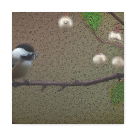 "Chickadee in Impressionism" - Canvas