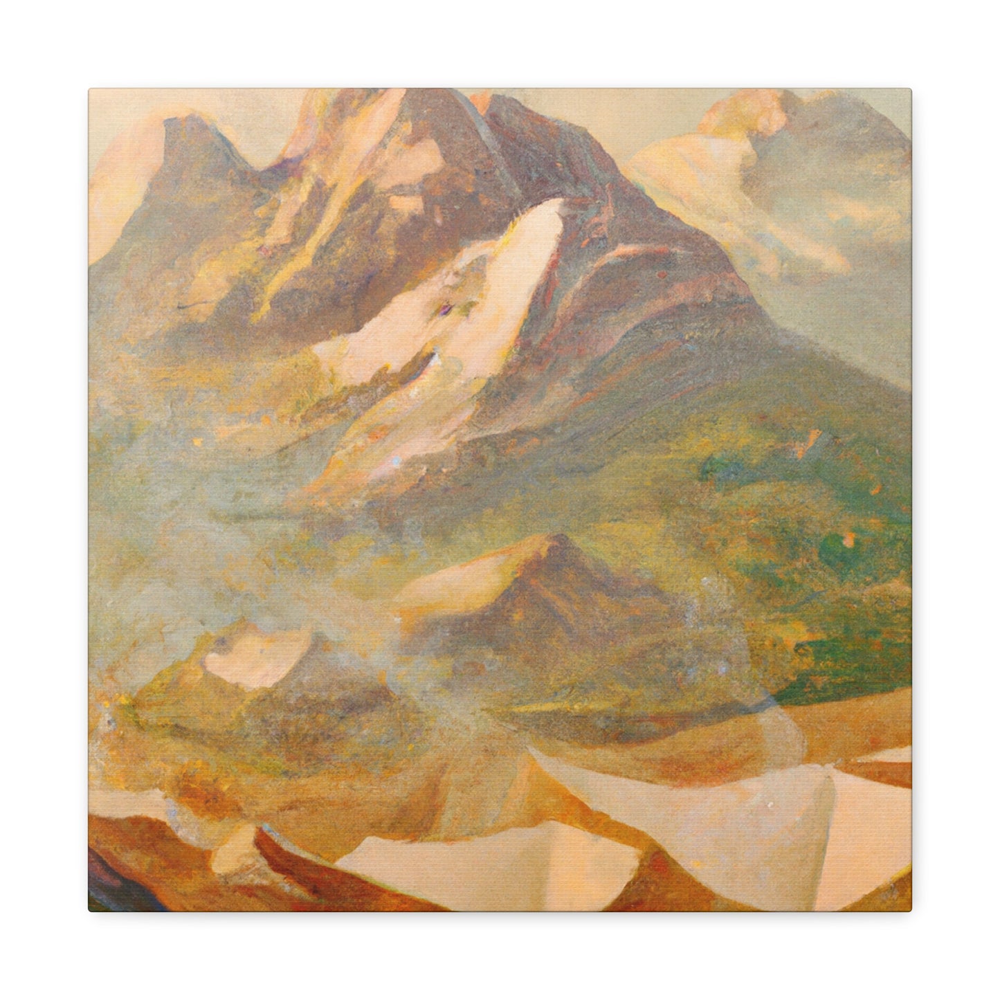 Majestic Mountain Vista - Canvas