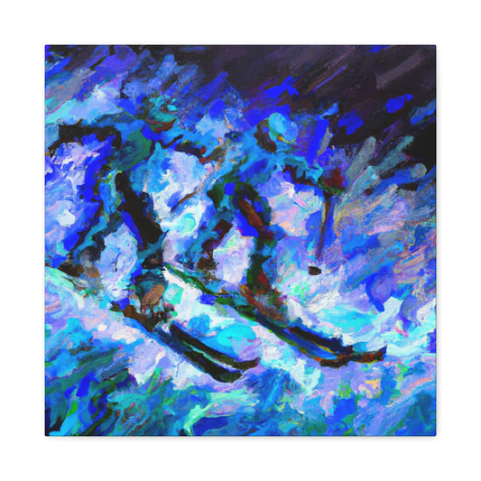 Skiing in Impressionism - Canvas