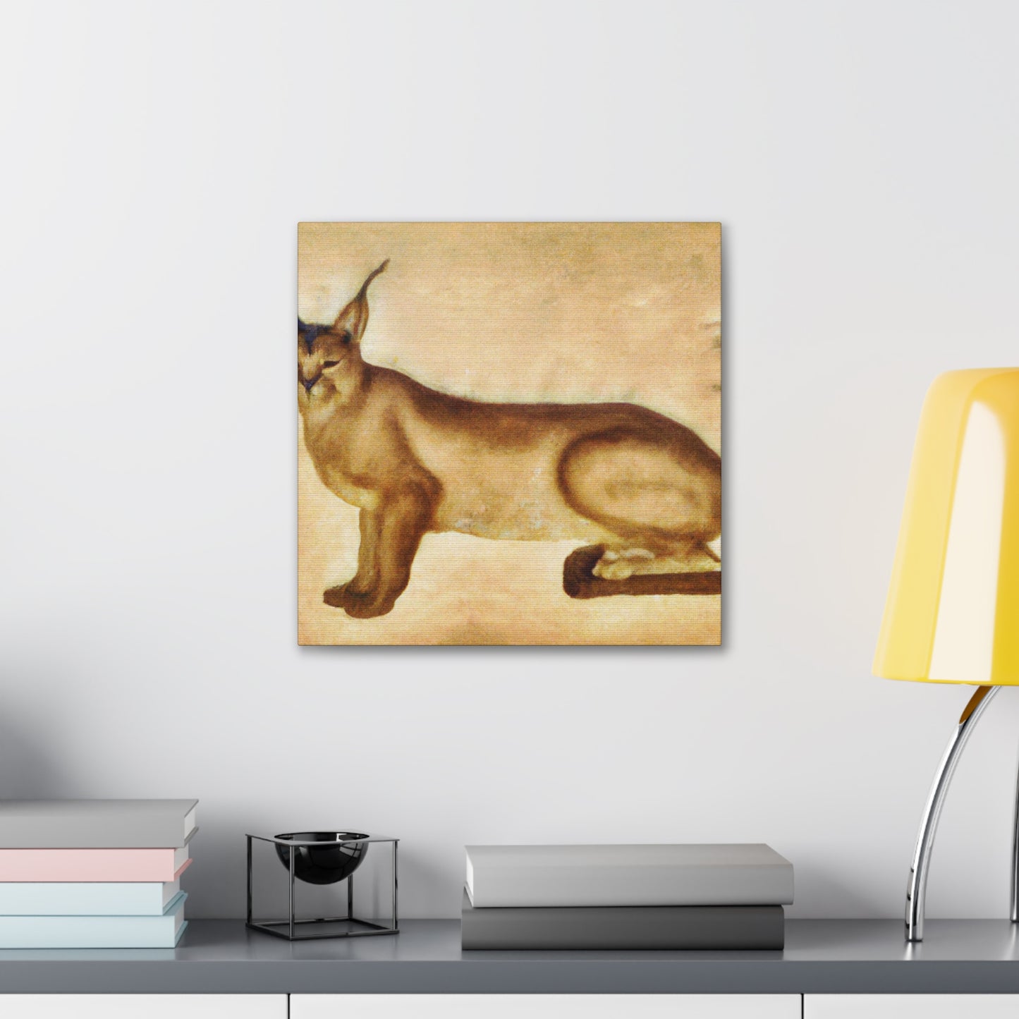 "Caracal in Art Deco" - Canvas